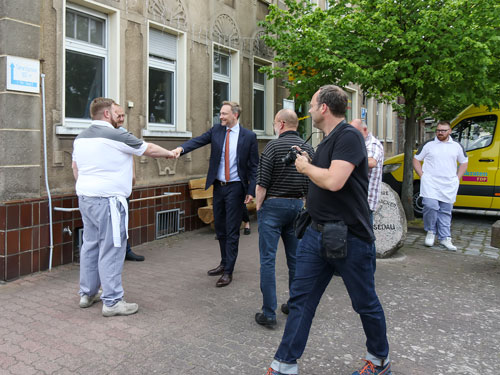 Christian Lindner in der Bäckerei